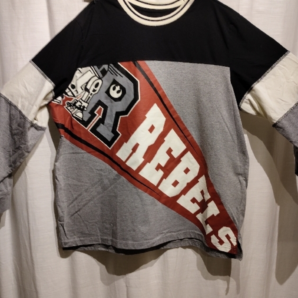 Rebels Graphic Long Sleeve Shirt - Black and Grey